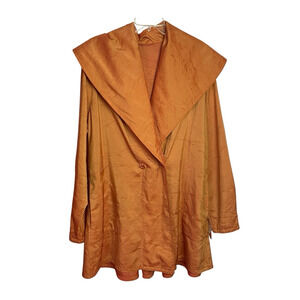 Mycra Pac One Donatella Raincoat Womens 2-M/L Pumpkin Shimmer Fall Lagenlook NWT